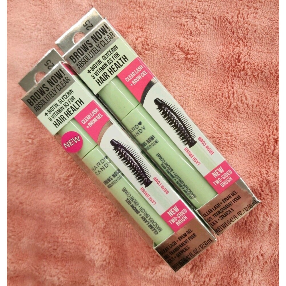 x2 Hard Candy BROWS NOW! Clear Lash‎ & Brow Gel Mascara #1925 Absolutely Clear
